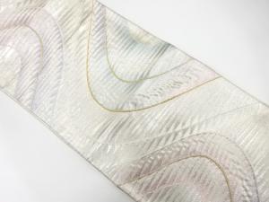 アンティーク　佐賀錦　流水模様織り出し袋帯（着用可）